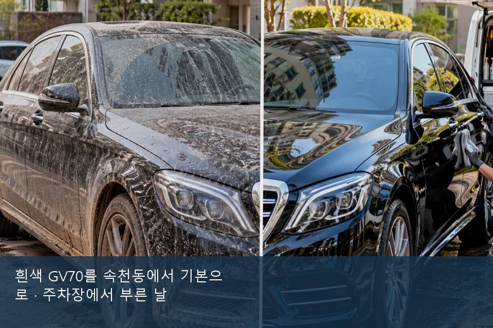 흰색 GV70를 속천동에서 기본으로 · 주차장에서 부른 날