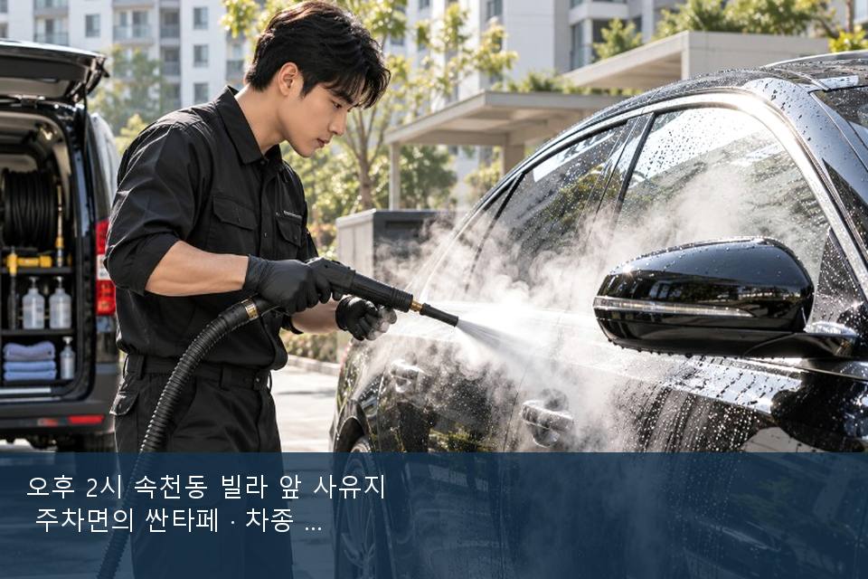 오후 2시 속천동 빌라 앞 사유지 주차면의 싼타페 · 차종 기준 금액