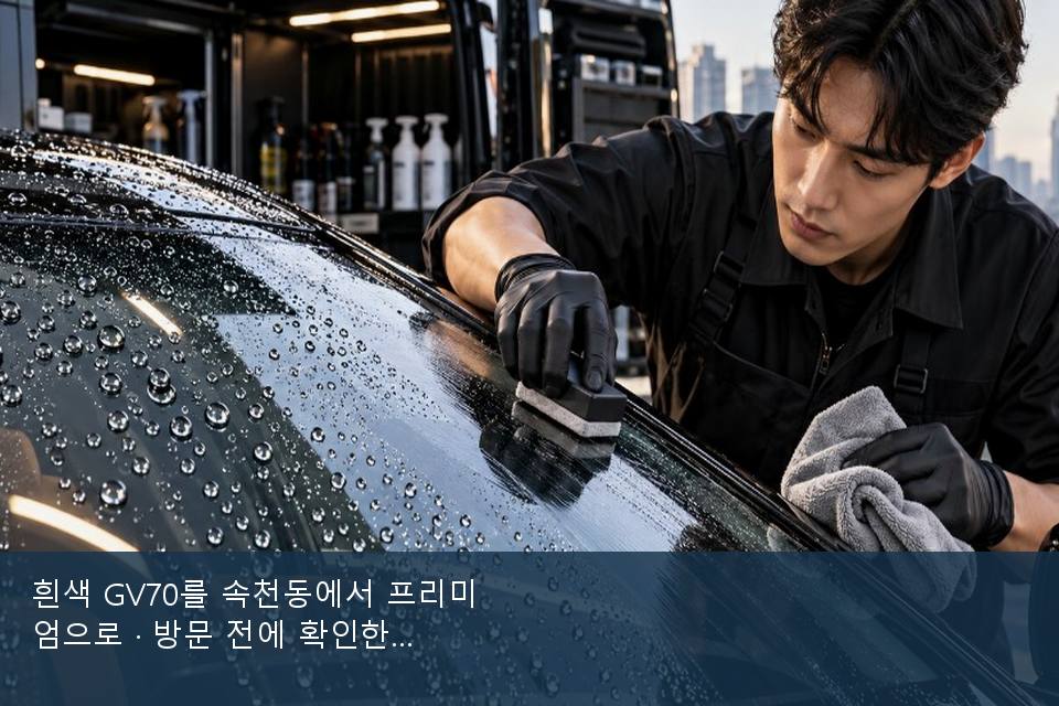 흰색 GV70를 속천동에서 프리미엄으로 · 방문 전에 확인한 것